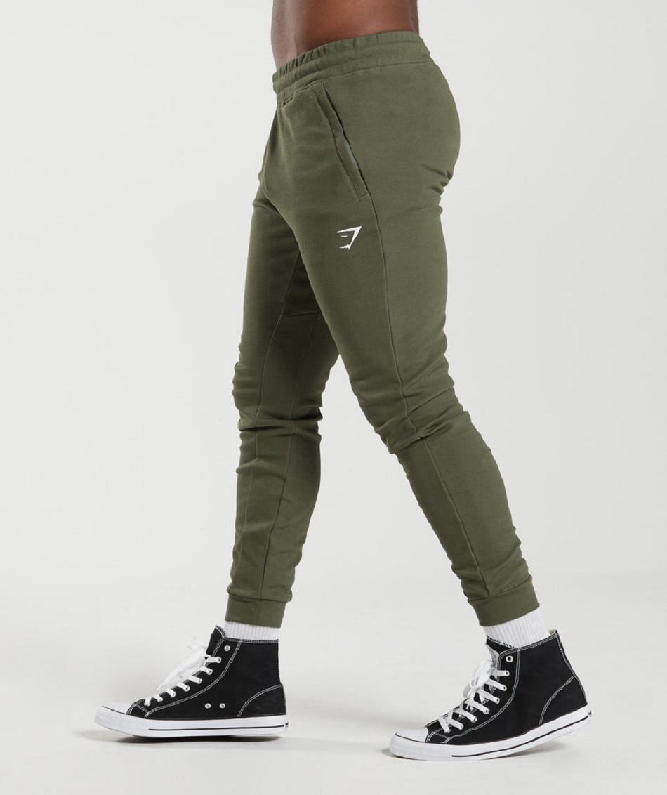 Pantalones Jogger Gymshark React Hombre Verde Oliva | CO 3754BEX